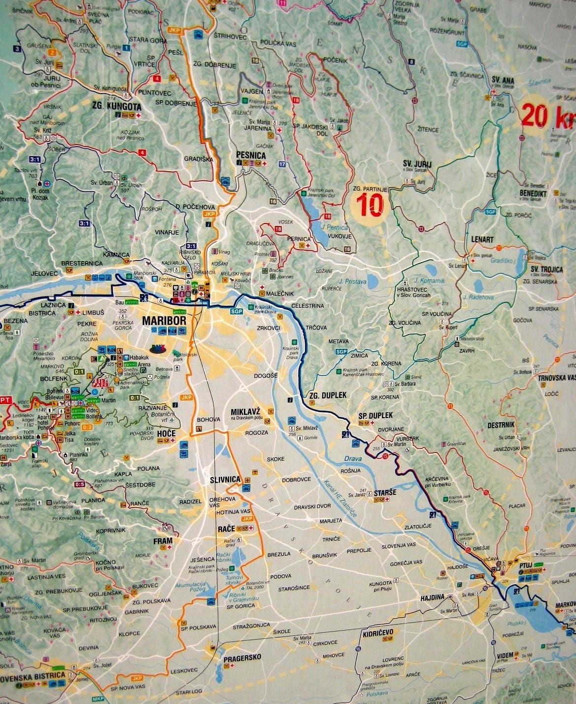 แผนที่ของสโลเวเนีย Name cycling