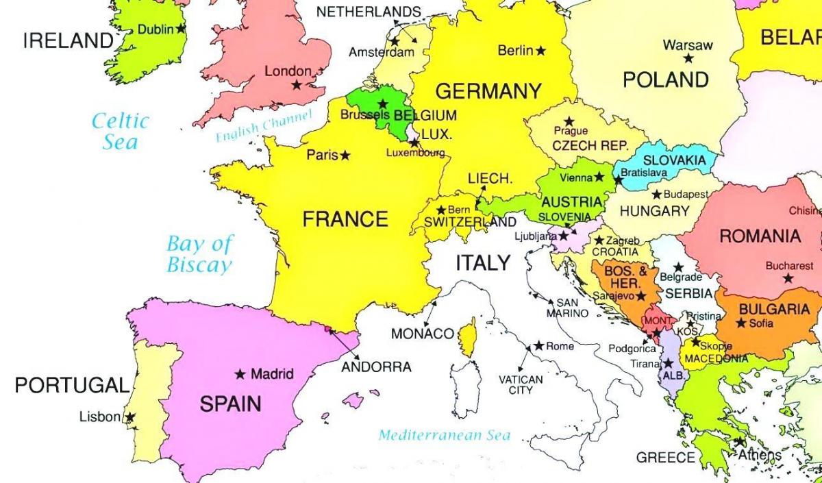 แผนที่ของยุโรปมาสโลเวเนีย Name
