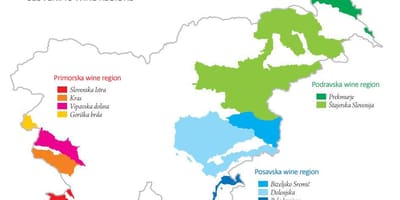 แผนที่ของสโลเวเนียไวน์