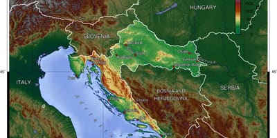 แผนที่ของสโลเวเนีย Name topographic