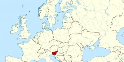 สโลเวเนียตำแหน่งของโลกแผนที่